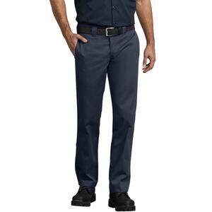 Dickies Men's Navy Slim Straight Fit Twill Work Pants
